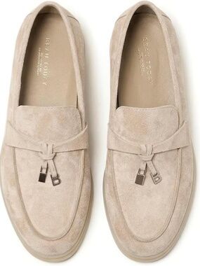 BEAU TODAY Women's Suede Loafer Flats，Slip On Penny Loafers Work Shoes